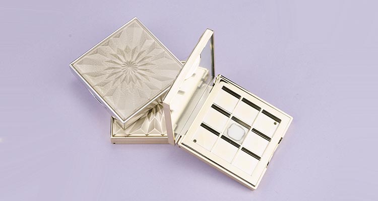 Luxury square eyeshadow case 9 wells