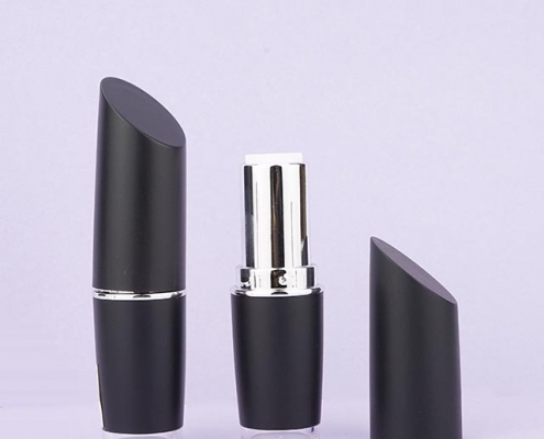 Oblique cap lipstick tube