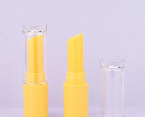 Yellow lipstick tube