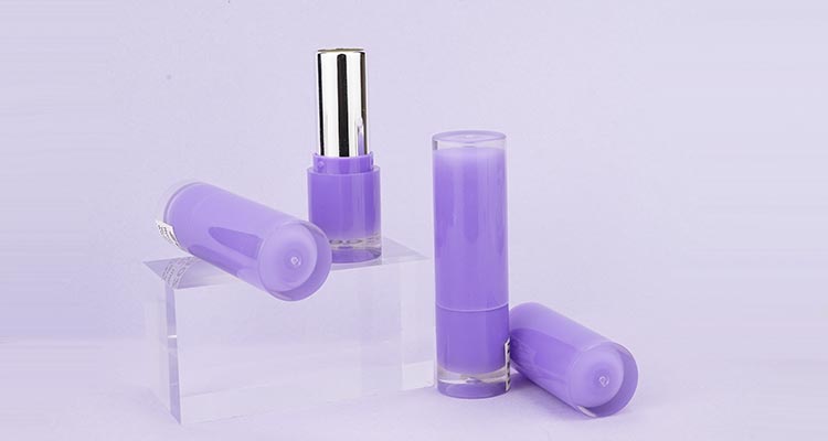 Purple lipstick tube