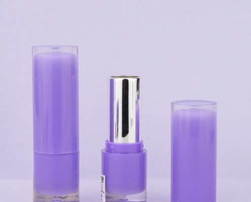 Purple lipstick tube