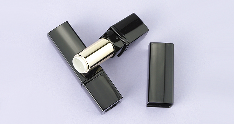 Square black lipstick tube