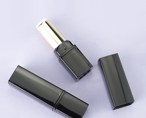 Square black lipstick tube