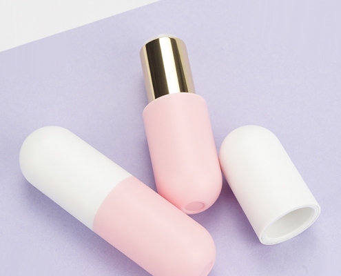 Capsule shape lipstick tube