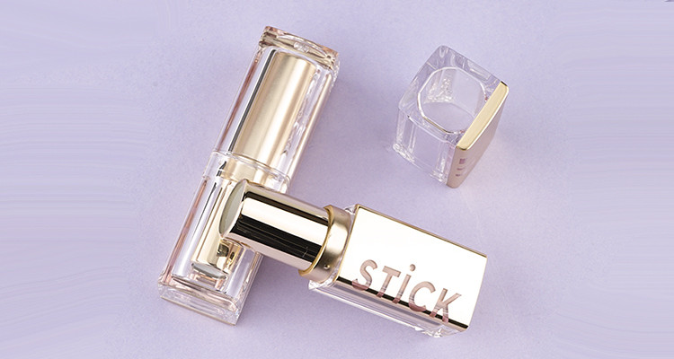 Luxury gold square lipstick tube