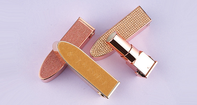 Diamond lipstick tube with mirror