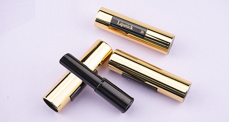 Gold lipstick tube packaging