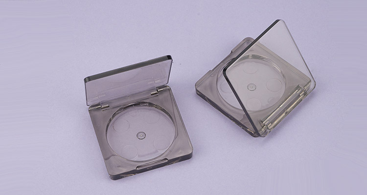 Square compact powder case