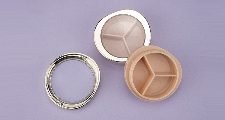 Round eyeshadow case 3 colors