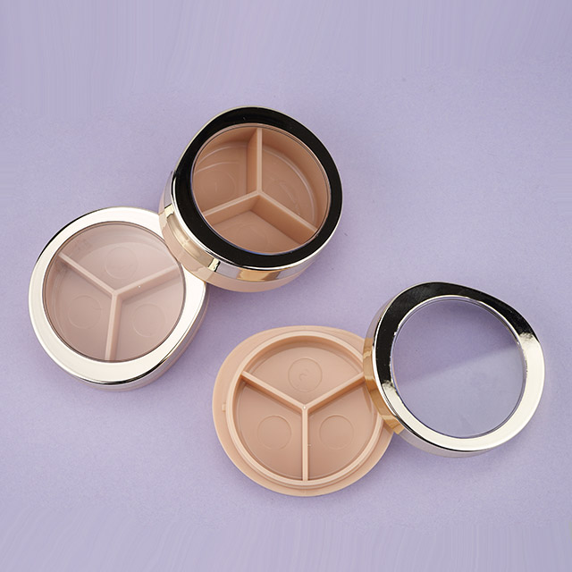 Round eyeshadow case 3 colors