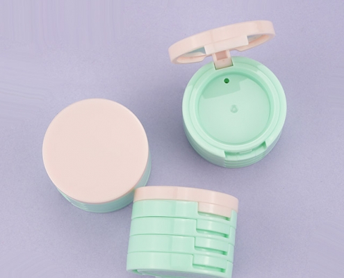 4 layers compact powder case with mirror