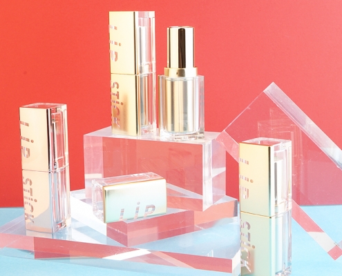 Luxury gold square lipstick tube