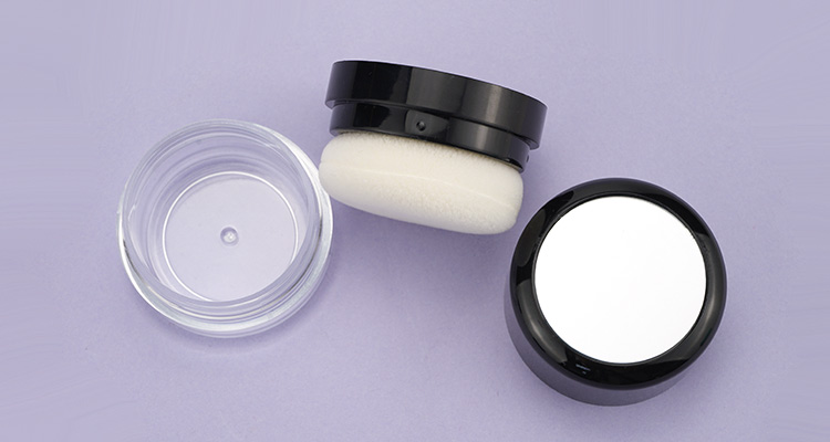 Hot sale loose powder case with puff and mirror