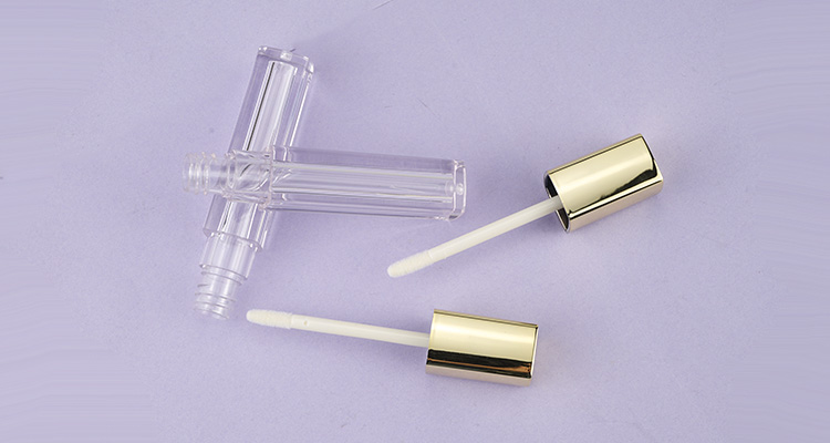 Square lipgloss tube +gold cap