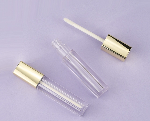 Square lipgloss tube +gold cap