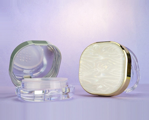 Loose powder container with mirror