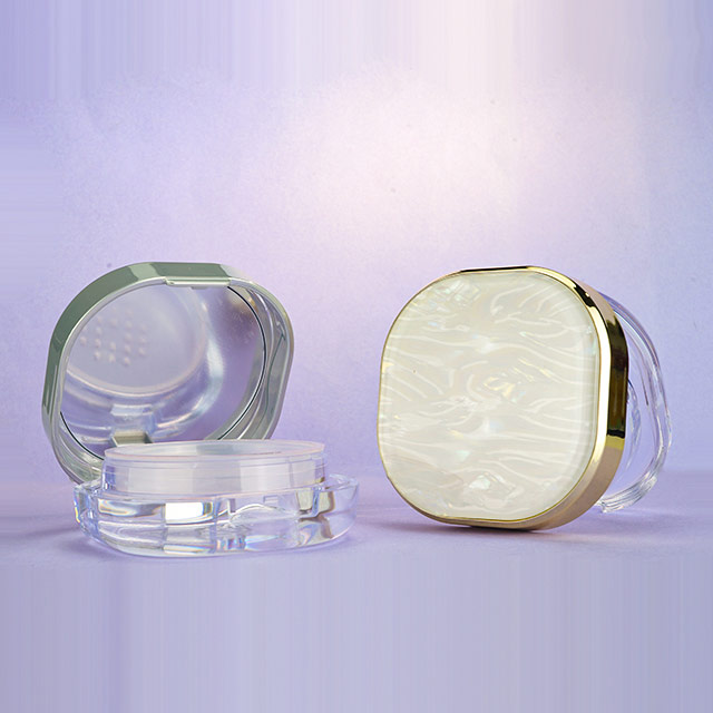 Loose powder container with mirror