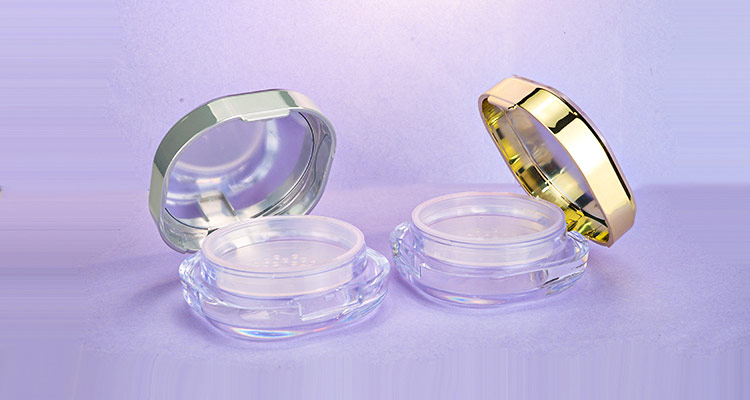 Loose powder container with mirror