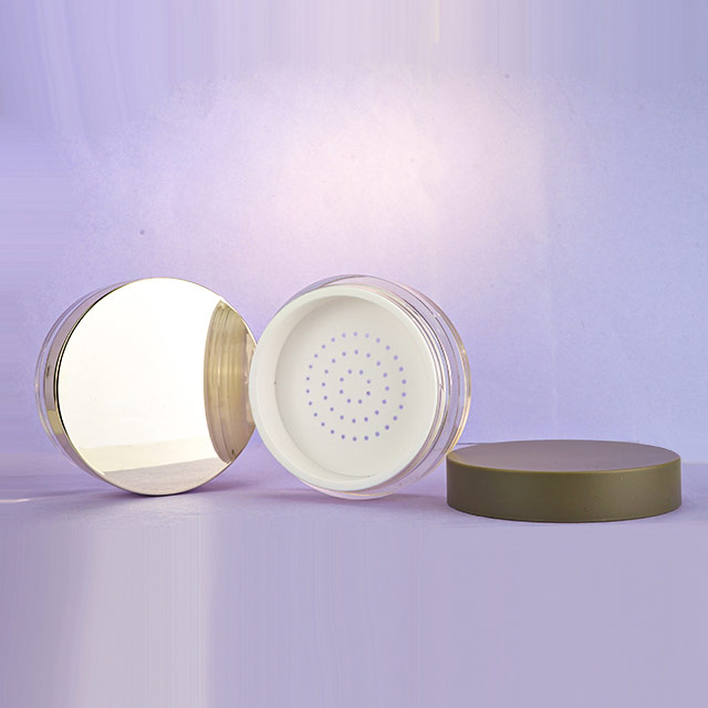 Round loose powder case