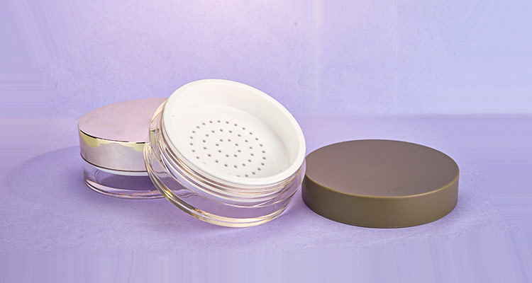 Round loose powder case