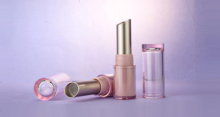 Pink round lipstick tube