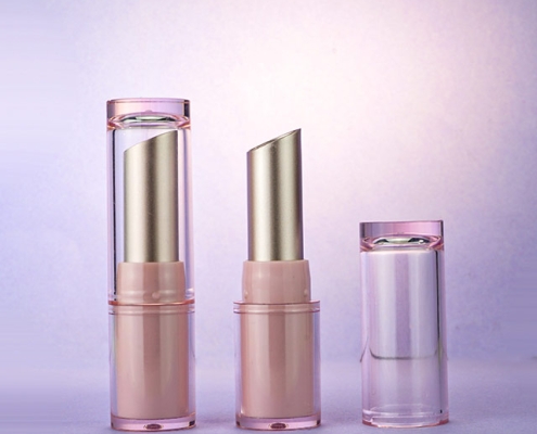 Pink round lipstick tube