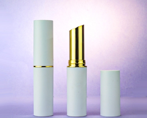 White gold lipstick tube