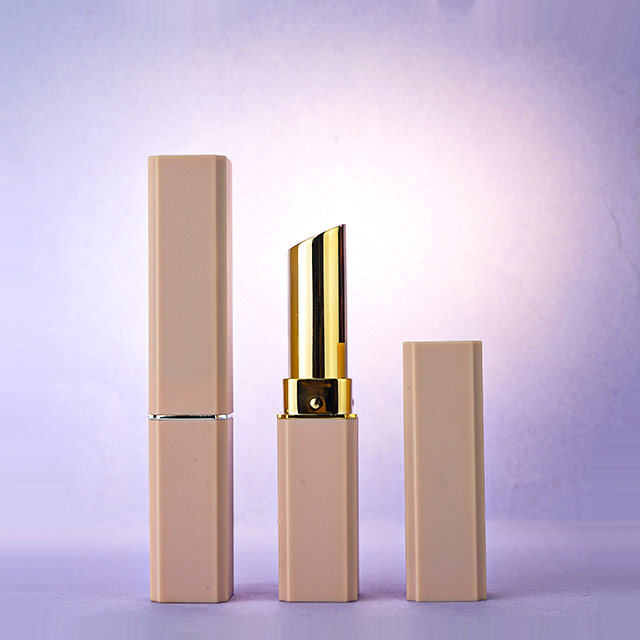 Slim square lipstick tube