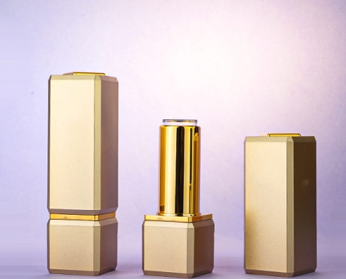 Gold magnetic lipstick containers