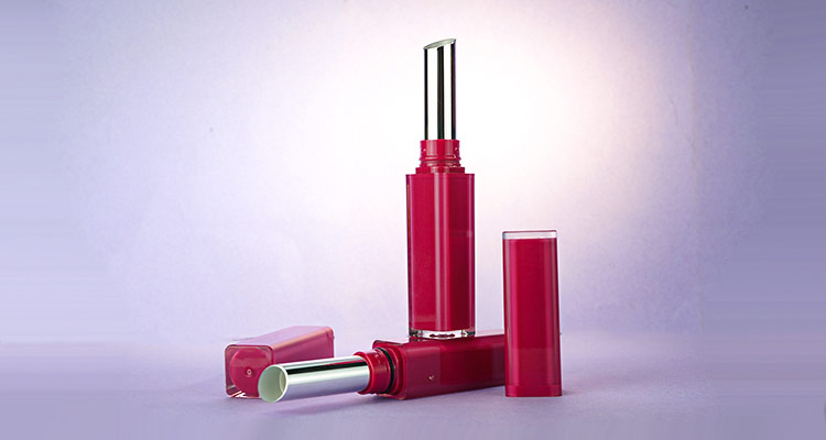 Slim red lipstick tubes