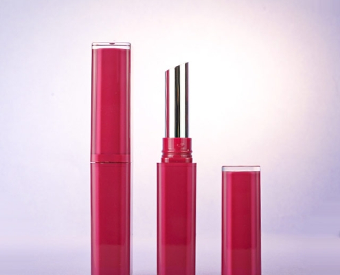 Slim red lipstick tubes