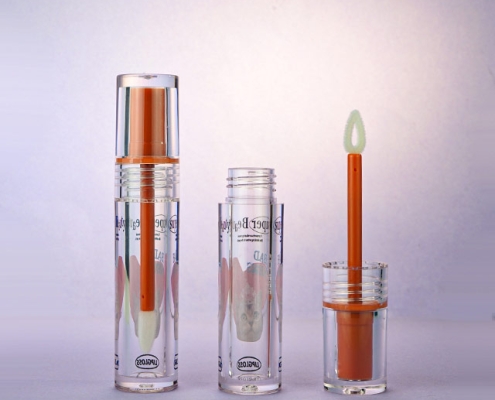 4ml transparent lip gloss tubes with brush