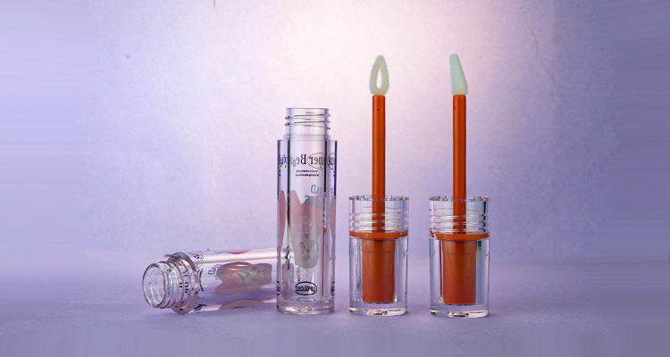 4ml transparent lip gloss tubes with brush