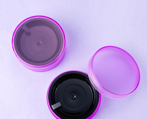 Purple Round Loose Powder Container