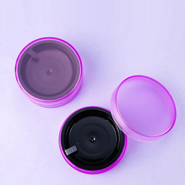 Purple Round Loose Powder Container