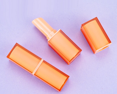 Transparent Orange Lipstick Tube