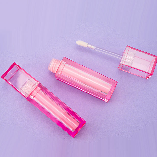 Pink Square Lip Gloss Tube