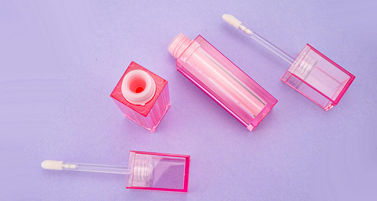 Pink Square Lip Gloss Tube