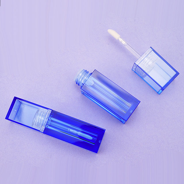 Luxury Cobalt Blue Square Lip Gloss Tube