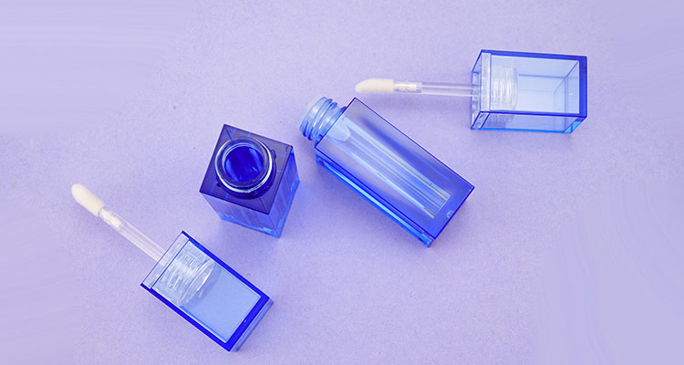 Luxury Cobalt Blue Square Lip Gloss Tube